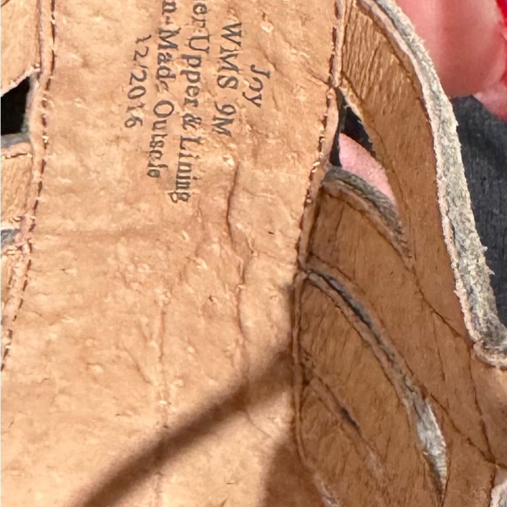 Kenneth Cole Gentle Souls Beige Strappy Wedge Sandals - Picture 7 of 7